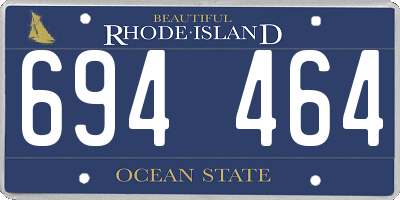RI license plate 694464