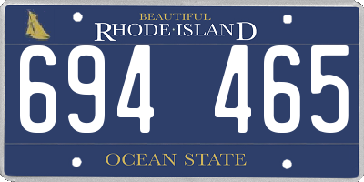 RI license plate 694465