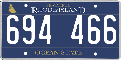 RI license plate 694466