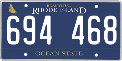 RI license plate 694468