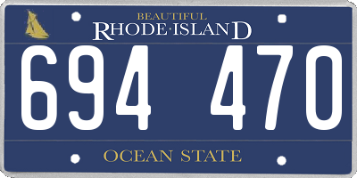 RI license plate 694470