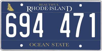 RI license plate 694471