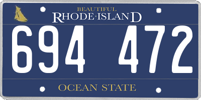 RI license plate 694472