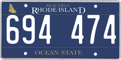 RI license plate 694474