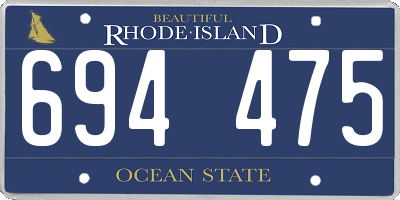 RI license plate 694475