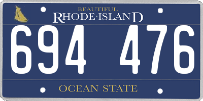 RI license plate 694476