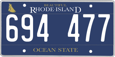 RI license plate 694477