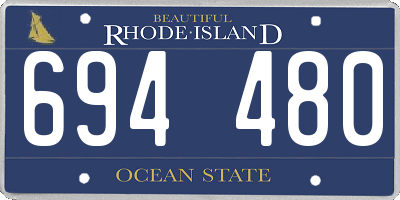 RI license plate 694480