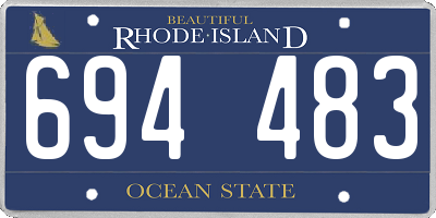 RI license plate 694483