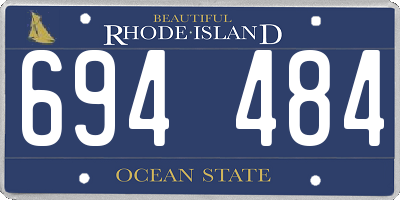 RI license plate 694484