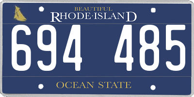RI license plate 694485
