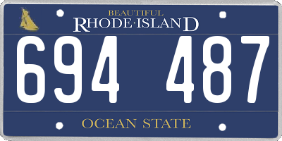 RI license plate 694487