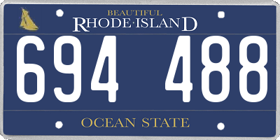 RI license plate 694488