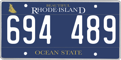 RI license plate 694489