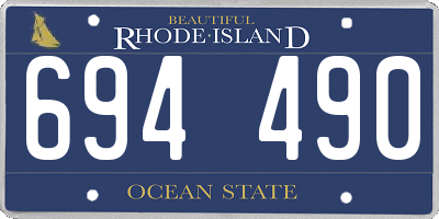 RI license plate 694490