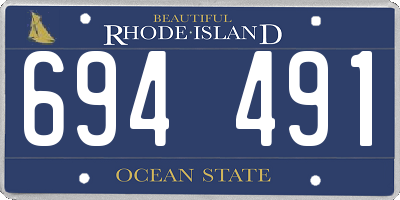 RI license plate 694491