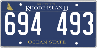 RI license plate 694493