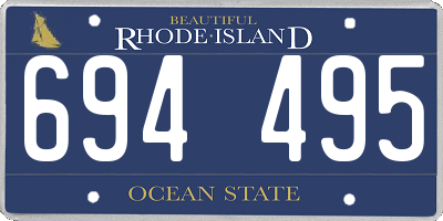 RI license plate 694495