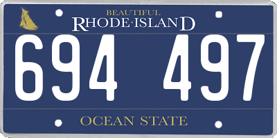 RI license plate 694497