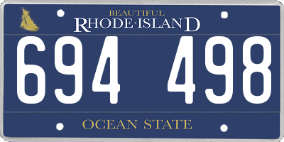 RI license plate 694498