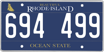 RI license plate 694499