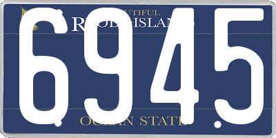 RI license plate 6945