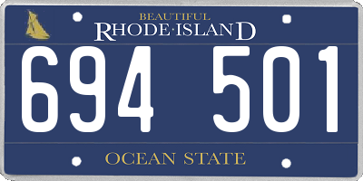 RI license plate 694501