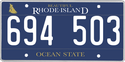 RI license plate 694503