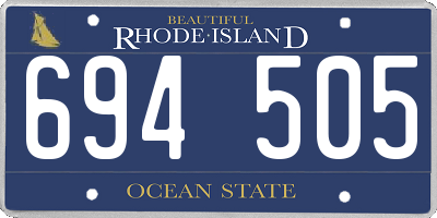 RI license plate 694505