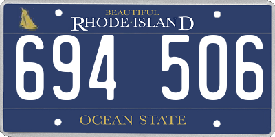 RI license plate 694506