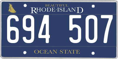 RI license plate 694507