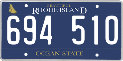RI license plate 694510