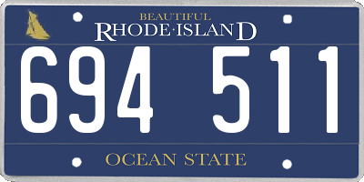 RI license plate 694511