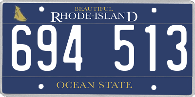RI license plate 694513