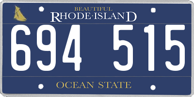 RI license plate 694515