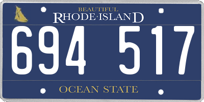 RI license plate 694517