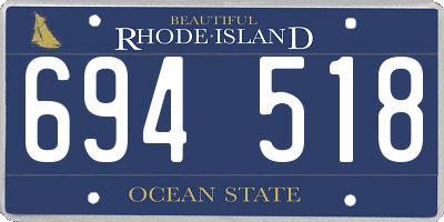 RI license plate 694518