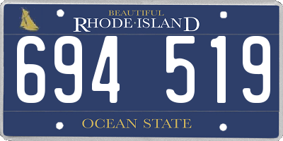 RI license plate 694519