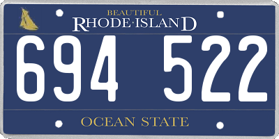 RI license plate 694522