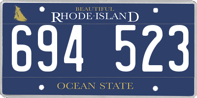 RI license plate 694523