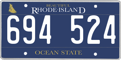 RI license plate 694524