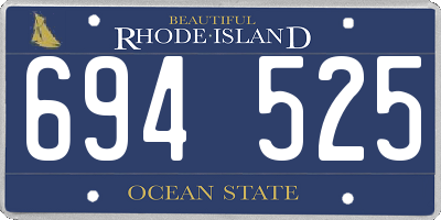 RI license plate 694525