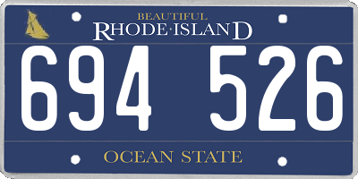 RI license plate 694526