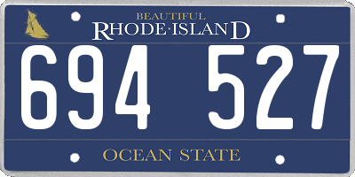 RI license plate 694527
