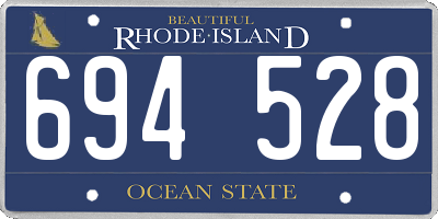RI license plate 694528