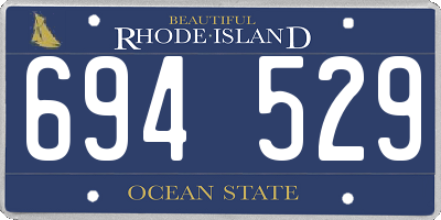 RI license plate 694529