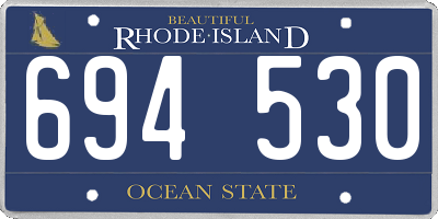 RI license plate 694530