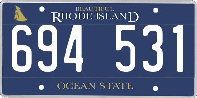 RI license plate 694531