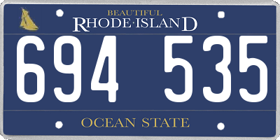 RI license plate 694535