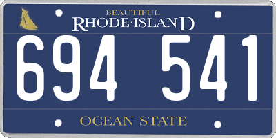 RI license plate 694541